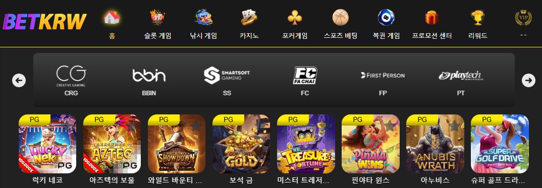 PG, Playtech 등 유명 제공업체의 슬롯 게임 검색하기